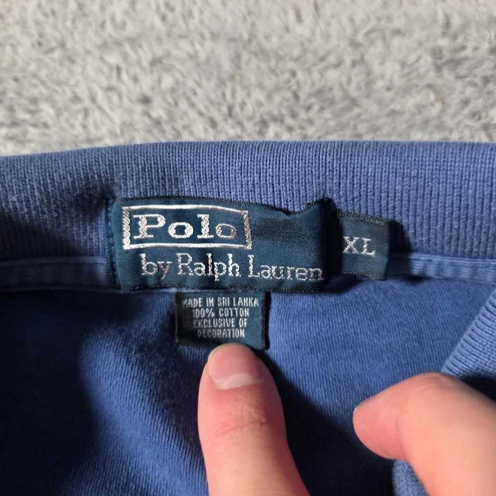 Polo Ralph Lauren Mens XL Polo Shirt Blue Short Sleeve Cotton Embroidered Pony